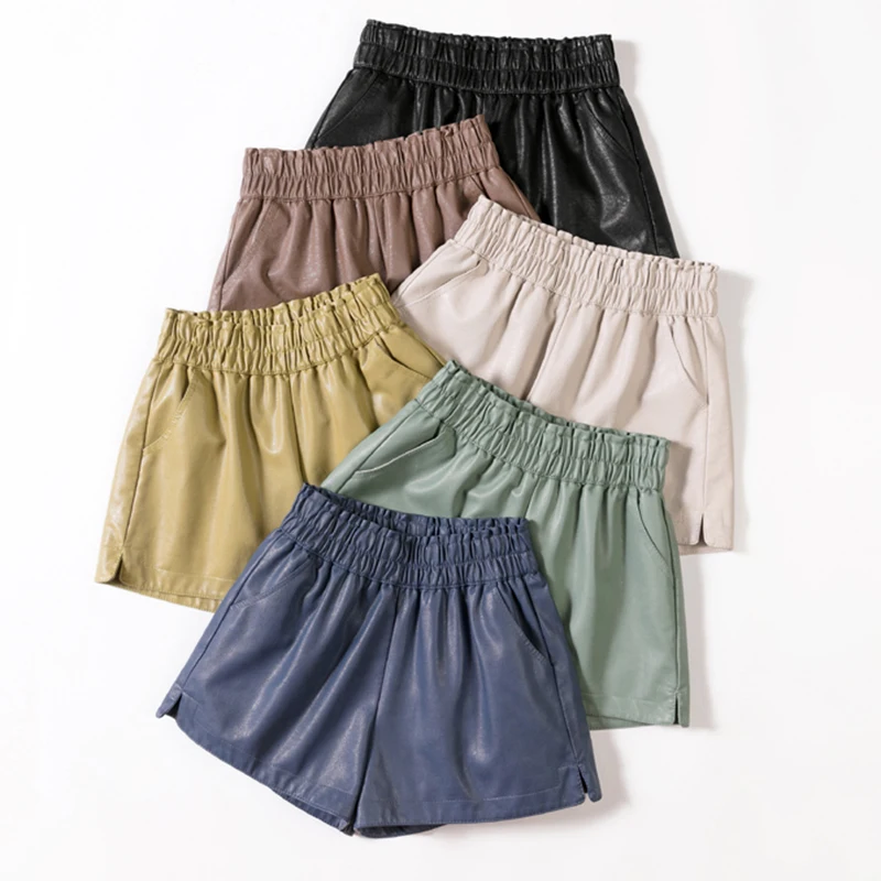 Elastic High Waist Wide Leg Biker Shorts Autumn PU Leather Shorts Women Plus Size Casual Ladies Shorts Black Women Shorts
Elastic High Waist Wide Leg Biker Shorts Autumn PU Leather Shorts Women Plus Size Casual Ladies Shorts Black Women Shorts