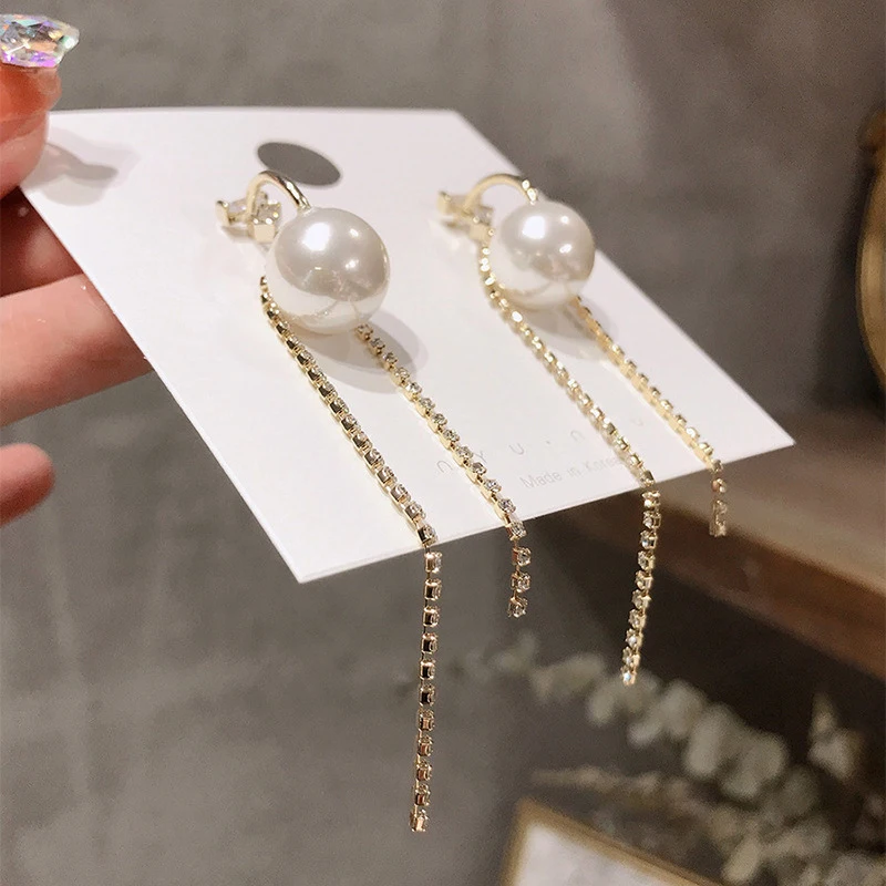 New Fashion Fine 14K Real Gold Pearl Tassel Earrings for Women Temperament High Quality Jewelry AAA Zircon S925 Silver Needle
New Fashion Fine 14K Real Gold Pearl Tassel Earrings for Women Temperament High Quality Jewelry AAA Zircon S925 Silver Needle