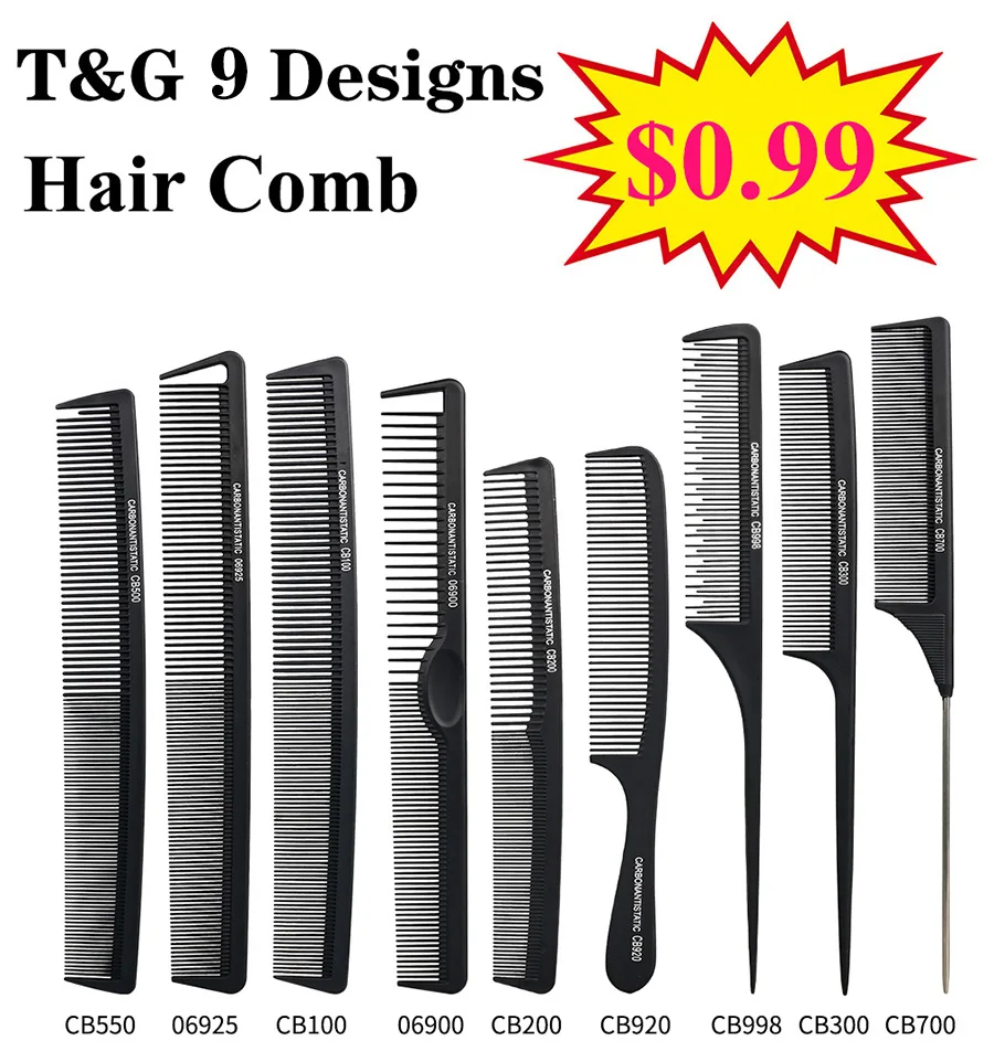 CestoMen Barber Hair Cutting Carbon Comb Heat Resistant Anti Static Tail Comb Teasing Comb Salon Hairdressing Haircut Tools
CestoMen Barber Hair Cutting Carbon Comb Heat Resistant Anti Static Tail Comb Teasing Comb Salon Hairdressing Haircut Tools