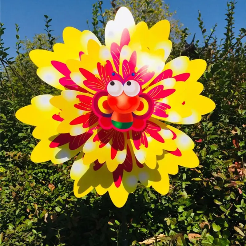 Wind Spinner Three Layers Sunflower Outdoor Garden Decoration Windmill Pinwheel Kids Children Toys Cartoon Gifts Funny
Wind Spinner Three Layers Sunflower Outdoor Garden Decoration Windmill Pinwheel Kids Children Toys Cartoon Gifts Funny
