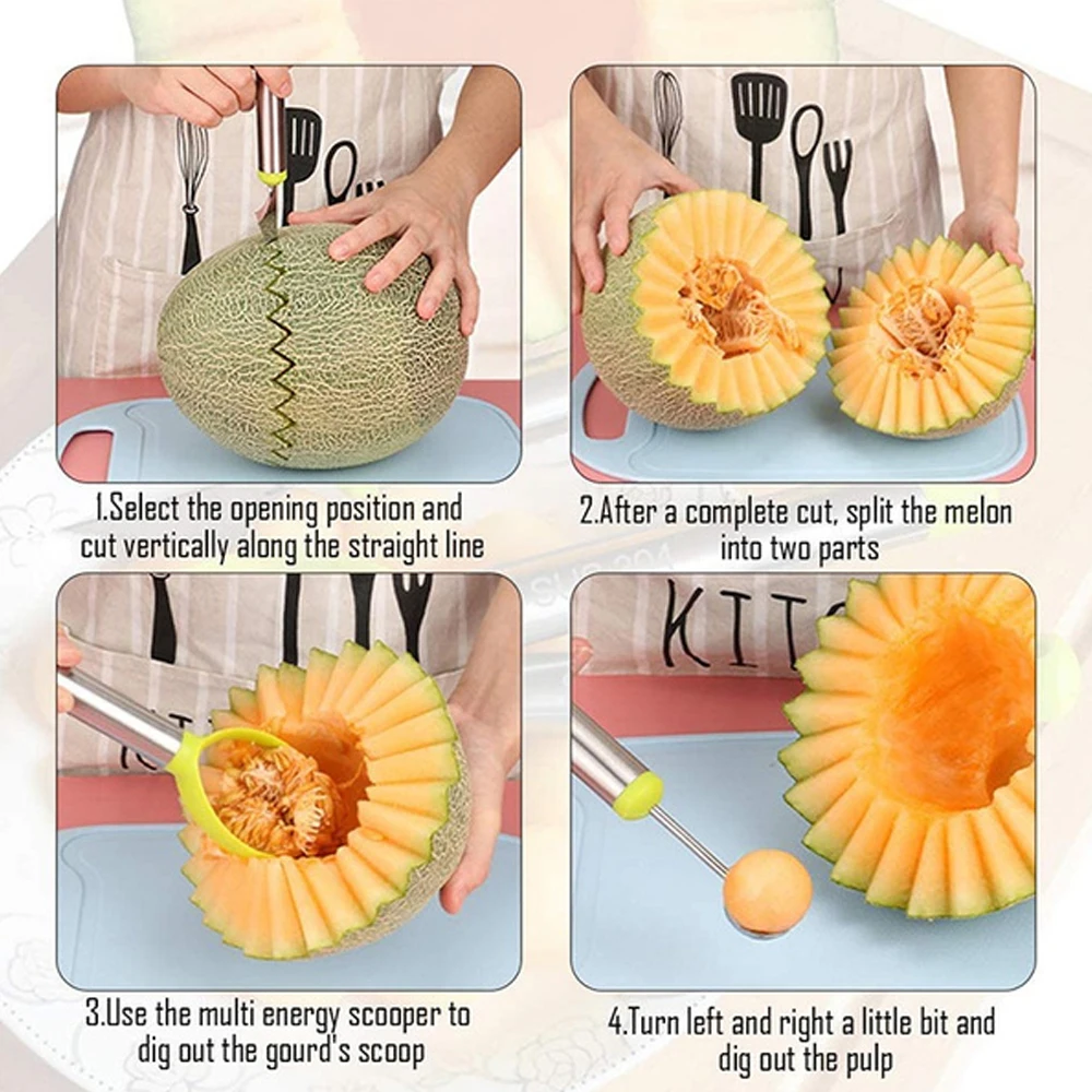 2020 New Portable 3PC Double Head Ice Cream Fruit Scoop Spoon Stainless Steel Melon Scooper Kitchen Gadgets
2020 New Portable 3PC Double Head Ice Cream Fruit Scoop Spoon Stainless Steel Melon Scooper Kitchen Gadgets