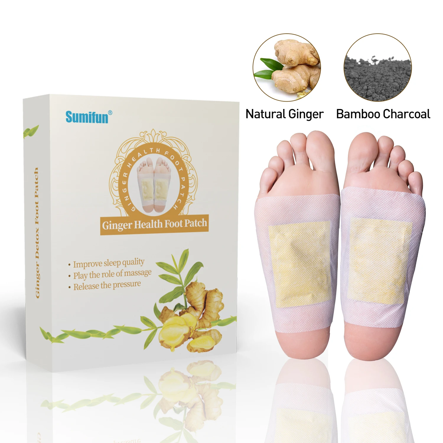12Pcs/Box Ginger Detox Foot Patch Bamboo Vinegar Pads Improve Sleep Beauty Health Care Slimming Plaster K03001
12Pcs/Box Ginger Detox Foot Patch Bamboo Vinegar Pads Improve Sleep Beauty Health Care Slimming Plaster K03001