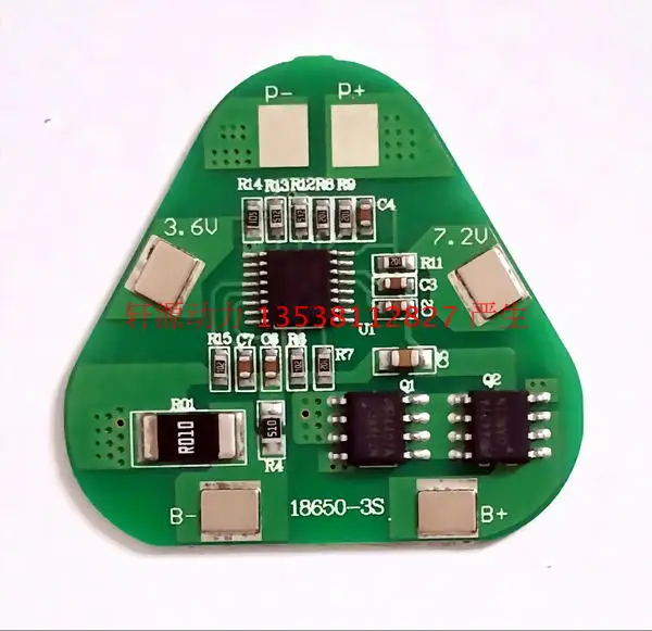 3 String 18650 Three Yuan 12.8V 11.1V 12.6V Triangular Lithium Battery Pack Protection Board 
3 String 18650 Three Yuan 12.8V 11.1V 12.6V Triangular Lithium Battery Pack Protection Board