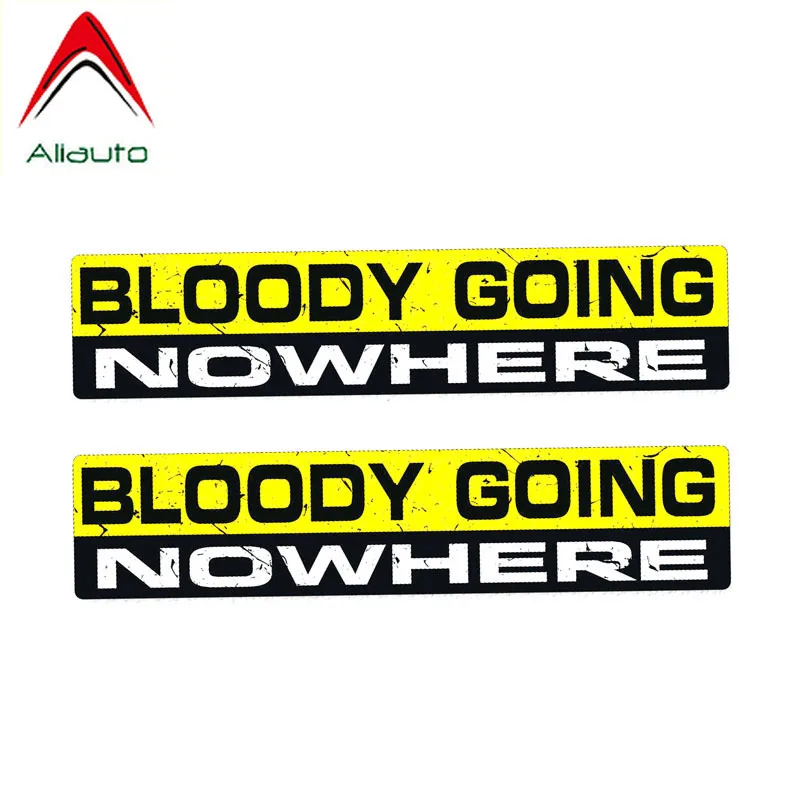 

Aliauto 2 X Warning Car Sticker Funny Bloody Going Nowhere PVC Waterproof Sunscreen Cover Scratch Decal,16cm*13cm