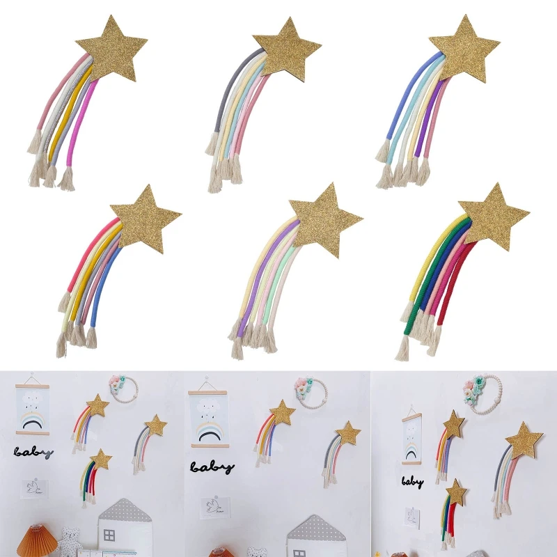 1 Pc Nordic Lucky Star Hand-woven Macrame Rainbow Tapestry Wall Hanging Pendant Kids Room Nursery Color Decoration Home Ornament
1 Pc Nordic Lucky Star Hand-woven Macrame Rainbow Tapestry Wall Hanging Pendant Kids Room Nursery Color Decoration Home Ornament
