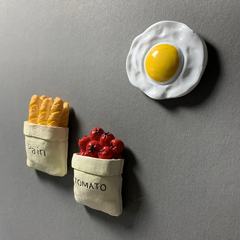 Имитация еды на холодильник паста 3D яйцо хлеб для детей раннее образование