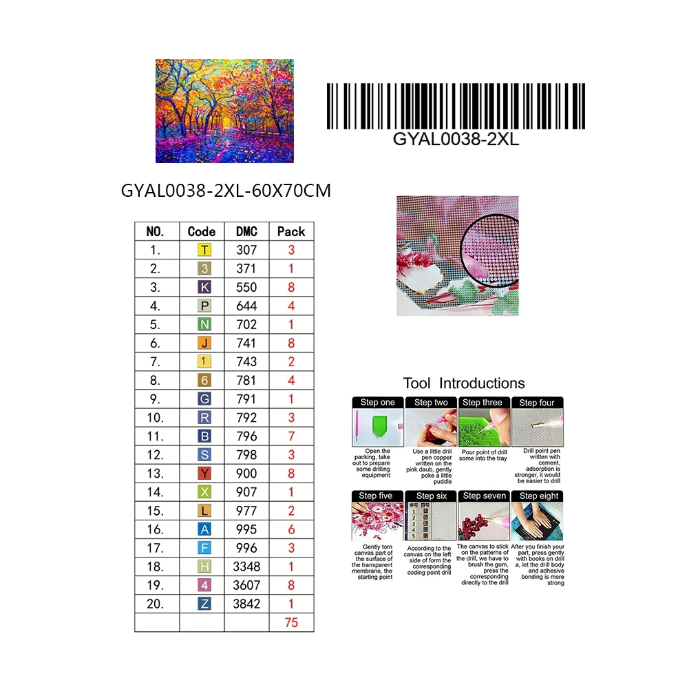 Colorful Forest Pattern 5D Resin Painting Home Decoration Cross Stitch Kits Diamond Embroidery Rhinestones Art Gift Decoration
Colorful Forest Pattern 5D Resin Painting Home Decoration Cross Stitch Kits Diamond Embroidery Rhinestones Art Gift Decoration