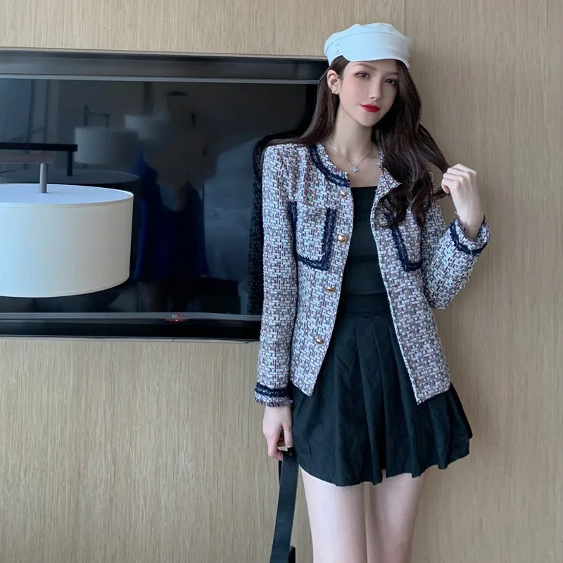 Elegant Women Party Plaid Tweed Jacket Office Ladies Slim Fit Autumn New Suit Coat Tassels Pocket Twill Jackets Outerwear Tops
Elegant Women Party Plaid Tweed Jacket Office Ladies Slim Fit Autumn New Suit Coat Tassels Pocket Twill Jackets Outerwear Tops