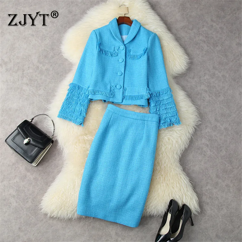 Runway Fall Winter Office Lady Woolen Dress Suit Elegant Party Outfits Shawl Collar Tassel Jacket Coat+Skirt Set 2 Piece Clothes
Runway Fall Winter Office Lady Woolen Dress Suit Elegant Party Outfits Shawl Collar Tassel Jacket Coat+Skirt Set 2 Piece Clothes