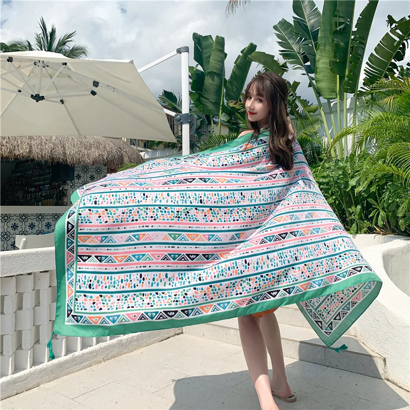 2020 Women New Scarf Air Conditioning Multifunctional Long Fashion Seaside Vacation Sunscreen Silk Scarf Shawl Female Beach Wrap 
2020 Women New Scarf Air Conditioning Multifunctional Long Fashion Seaside Vacation Sunscreen Silk Scarf Shawl Female Beach Wrap
