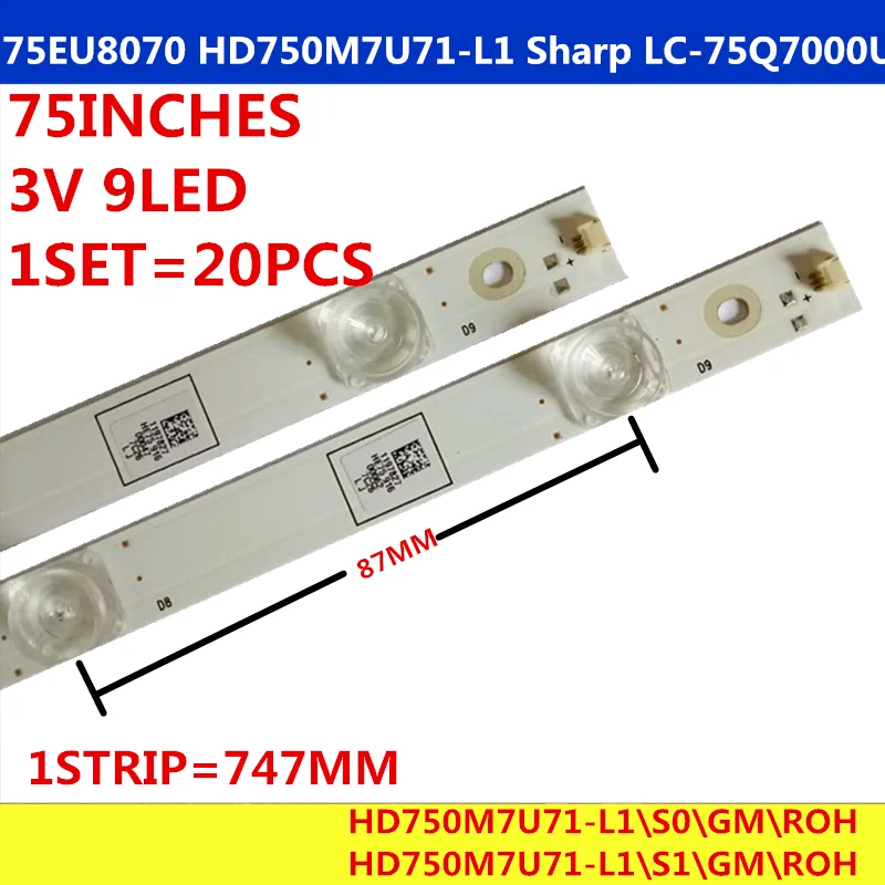 1 Набор = 20 шт. 75 светодиодный мовая СВЕТОДИОДНАЯ ТВ-полоса 75EU8070 HD750M7U71-L1 Sharp LC-75Q7000U S0 \ m \ h \ S1 \ G
1 Набор = 20 шт. 75 светодиодный мовая СВЕТОДИОДНАЯ ТВ-полоса 75EU8070 HD750M7U71-L1 Sharp LC-75Q7000U S0 \ m \ h \ S1 \ G