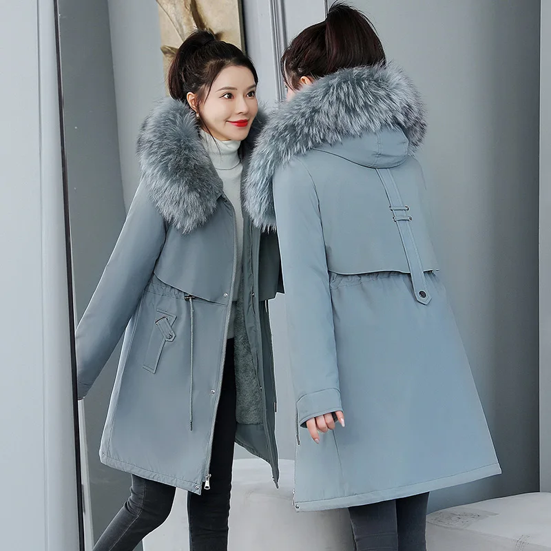 2022 New Fashion Long Winter Coat Women Clothing Wool Liner Hooded Parkas Slim With Fur Collar Warm Winter Jacket Women
2022 New Fashion Long Winter Coat Women Clothing Wool Liner Hooded Parkas Slim With Fur Collar Warm Winter Jacket Women