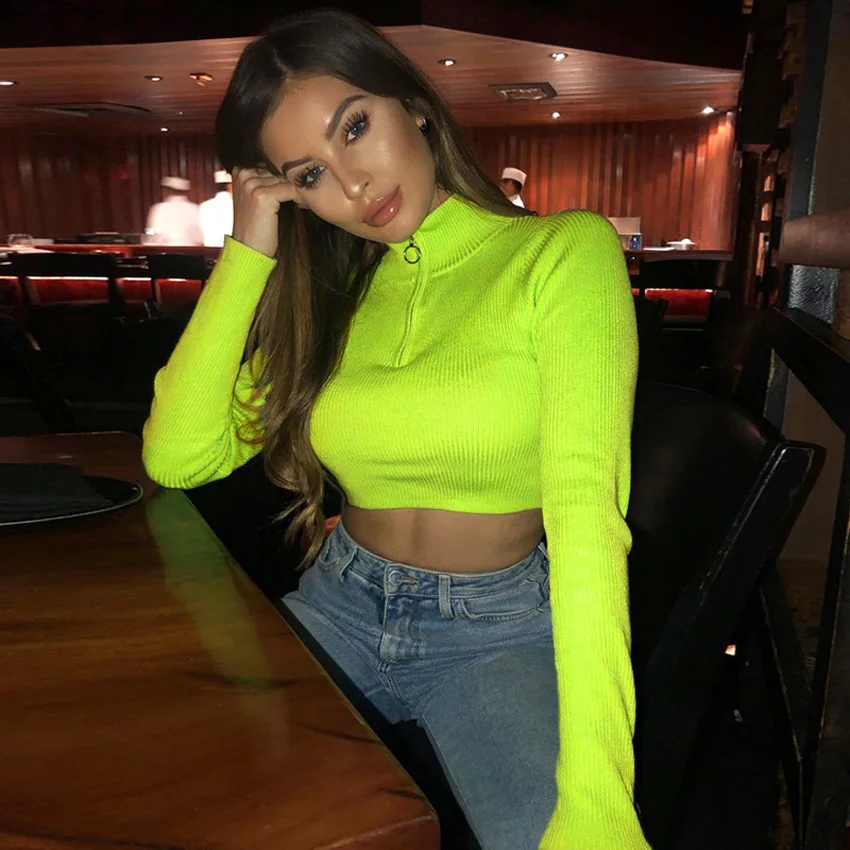 Candy Color Pullover Sweatshirt Crop Tops For Women Kpop Streetwear zipper Turtleneck Cropped tops Femal Sweatshirt Tops Autumn
Candy Color Pullover Sweatshirt Crop Tops For Women Kpop Streetwear zipper Turtleneck Cropped tops Femal Sweatshirt Tops Autumn