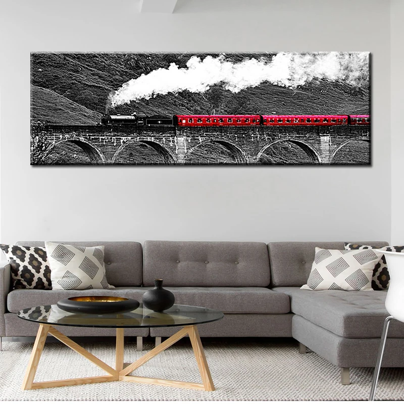 60x180cm-Red Train Landscape Canvas Print Posters and Prints Canvas Painting for Living Room Wall Art Painting Cuadros Decor
60x180cm-Red Train Landscape Canvas Print Posters and Prints Canvas Painting for Living Room Wall Art Painting Cuadros Decor