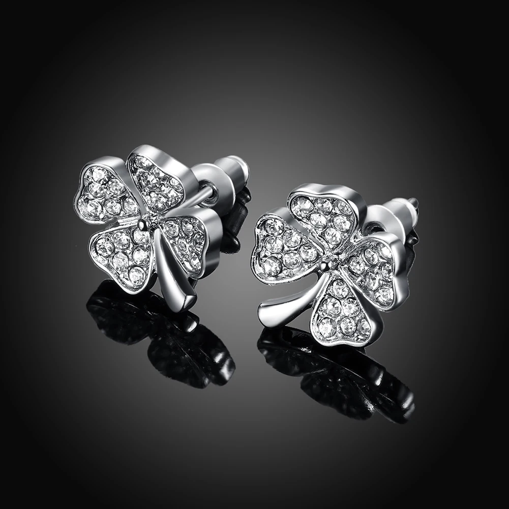 LEKANI Four Clover Stud Earrings For Women Luck Inlay Czech Crystal Unique Design Fit Festival Birthday Fashion Jewelry Gifts
LEKANI Four Clover Stud Earrings For Women Luck Inlay Czech Crystal Unique Design Fit Festival Birthday Fashion Jewelry Gifts