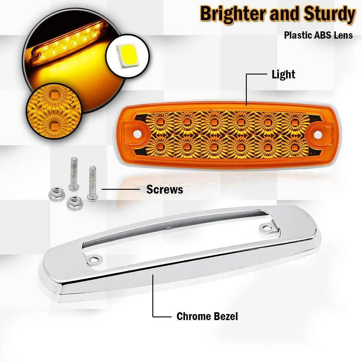 4Pcs Warning Light LED Diode Light Clearance Trailer Truck Warning Amber Red LED Side Marker Lamp 12V Truck Accessories
4Pcs Warning Light LED Diode Light Clearance Trailer Truck Warning Amber Red LED Side Marker Lamp 12V Truck Accessories