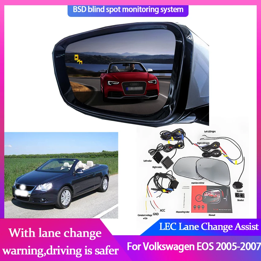 Car Blind Spot Mirror Radar Detection System for Volkswagen EOS 2005-2007 BSD Microwave Monitoring Assistant Driving Security
Car Blind Spot Mirror Radar Detection System for Volkswagen EOS 2005-2007 BSD Microwave Monitoring Assistant Driving Security