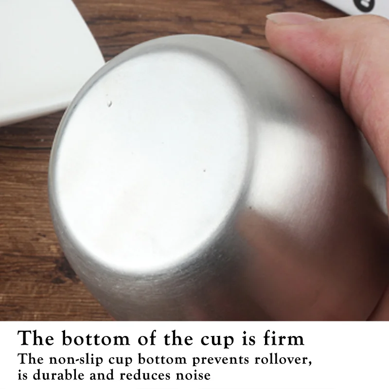 240ML Stainless Steel Juice Water Cup Beer Coffee Mug Drinking Glass Single Layer Thickened Tea Cup Small Tumbler Set Drinkware
240ML Stainless Steel Juice Water Cup Beer Coffee Mug Drinking Glass Single Layer Thickened Tea Cup Small Tumbler Set Drinkware