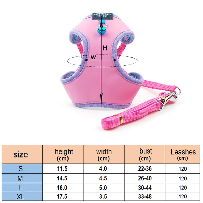 Pet Dog Harness Leash Vest Chest Strap Adjustable With Bell Breathable Mesh Traction Belt Pet Harness And Leash Set Supplies
Pet Dog Harness Leash Vest Chest Strap Adjustable With Bell Breathable Mesh Traction Belt Pet Harness And Leash Set Supplies