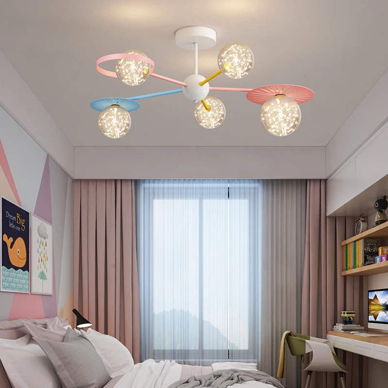 2022 Modern Princess Room Starry Night Chandelier Lights Glass Ball Ceiling Lamp for Kids Children Gril Room Interior Decoration
2022 Modern Princess Room Starry Night Chandelier Lights Glass Ball Ceiling Lamp for Kids Children Gril Room Interior Decoration