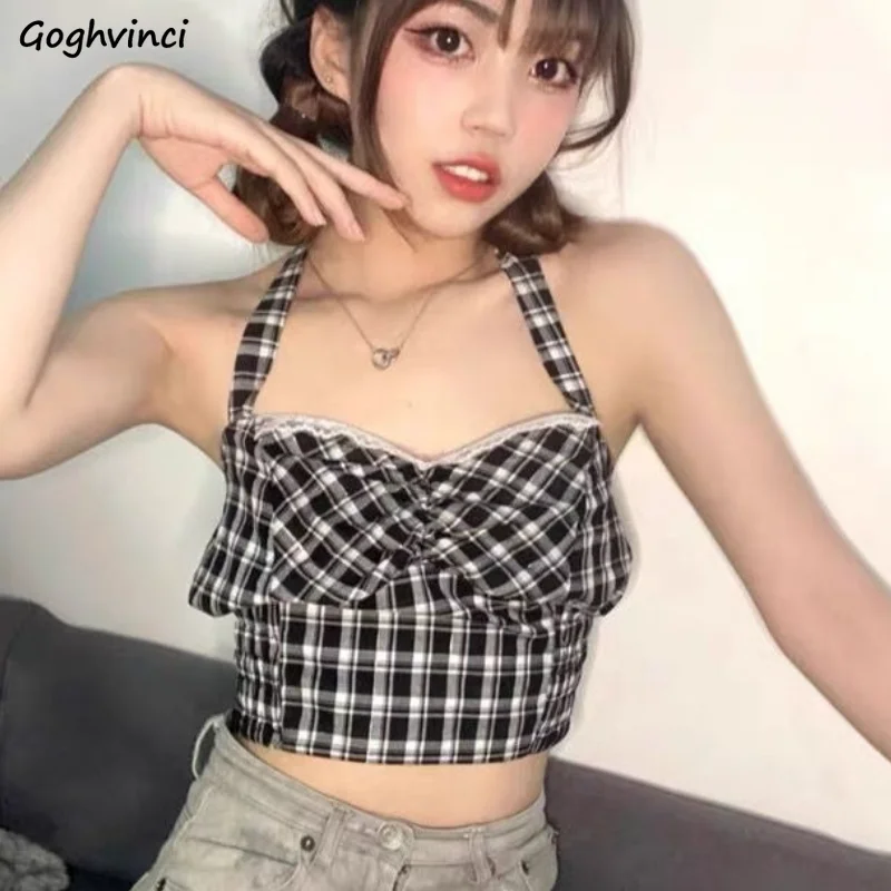 Camis Women Bow Sexy Ladies Tops Plaid Harajuku All-match Summer Mujer Fashion Korean Style Elegant Holiday Party Sweet Girls
Camis Women Bow Sexy Ladies Tops Plaid Harajuku All-match Summer Mujer Fashion Korean Style Elegant Holiday Party Sweet Girls