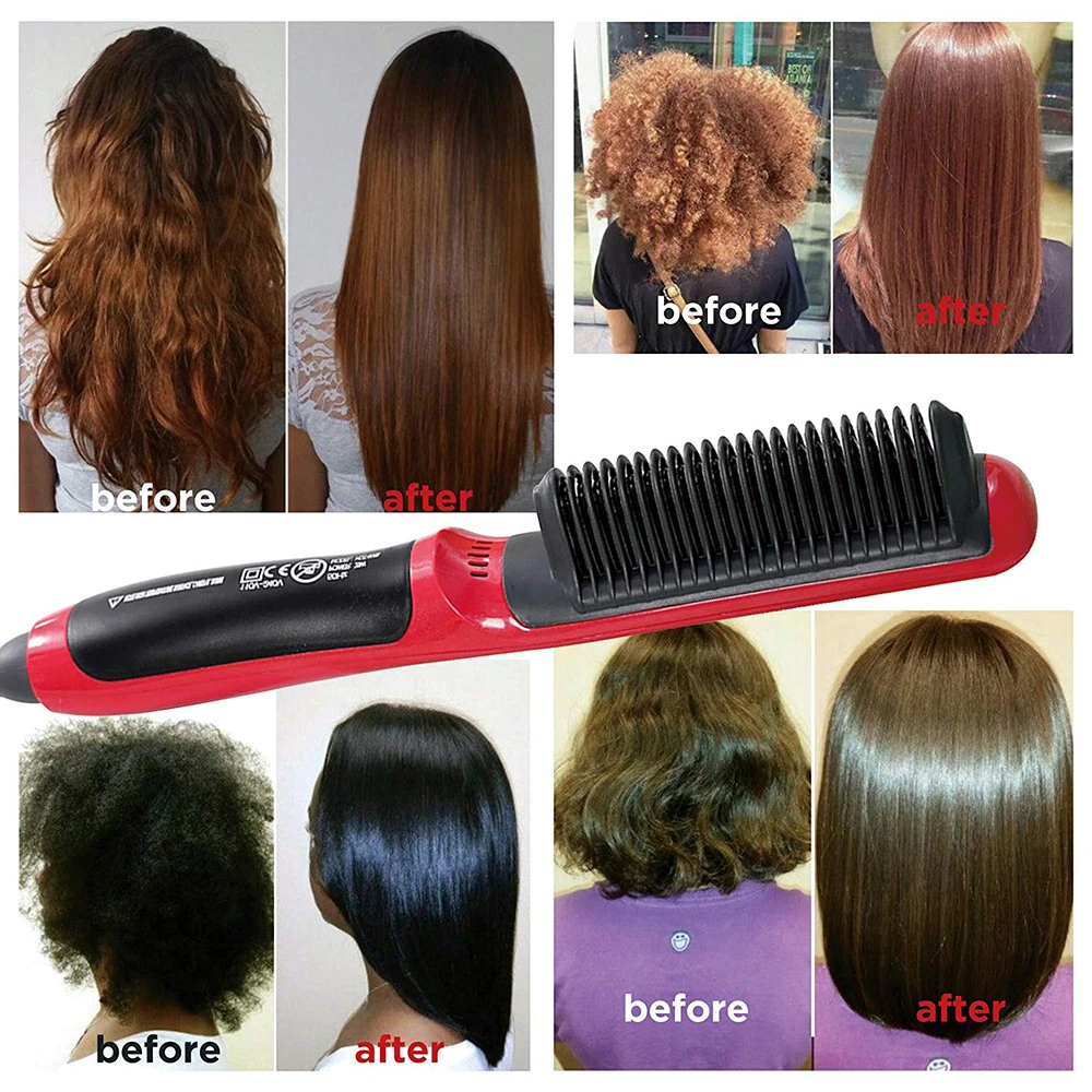 Men Beard Straightener Ceramic Hair Straighteners Multifunctional Hair Brush Curling Iron Straightening Comb Quick Hair Styler
Men Beard Straightener Ceramic Hair Straighteners Multifunctional Hair Brush Curling Iron Straightening Comb Quick Hair Styler