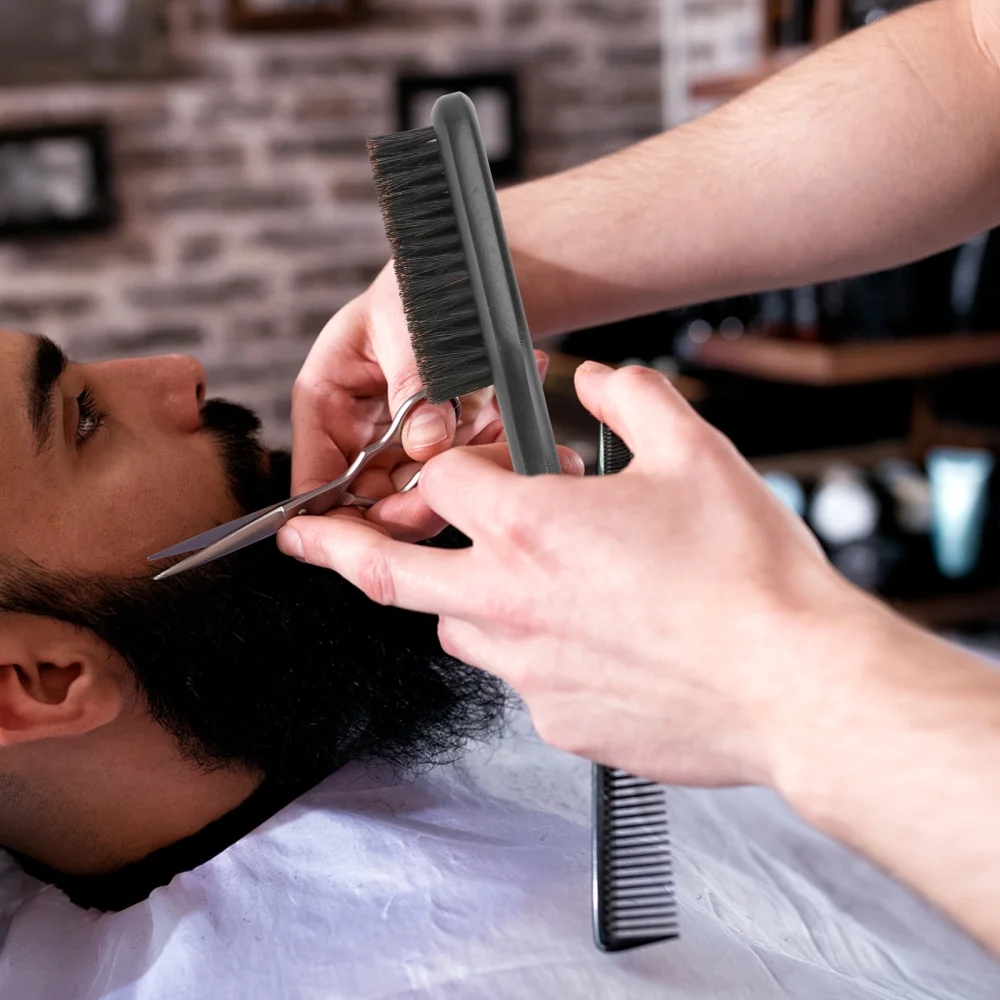 1Pc Practical Men Beard Cleaning Brush Beard Shaping Grooming Tool Black