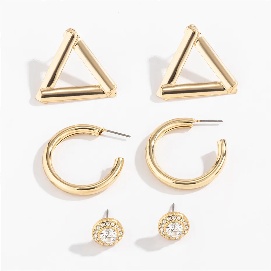 KunJoe Shiny Zircon Circle Stud Earrings for Women Metal Geometry Earrings Gold Color Pendant Triangle Hoop Earring Jewelry
KunJoe Shiny Zircon Circle Stud Earrings for Women Metal Geometry Earrings Gold Color Pendant Triangle Hoop Earring Jewelry