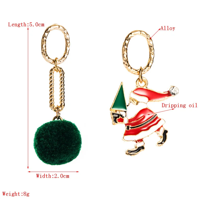 2020 New Fashion Asymmetric Santa Green Hair Ball Dangle Earrings Femme Brincos For Women Trendy Christmas Jewelry Drop Earrings
2020 New Fashion Asymmetric Santa Green Hair Ball Dangle Earrings Femme Brincos For Women Trendy Christmas Jewelry Drop Earrings