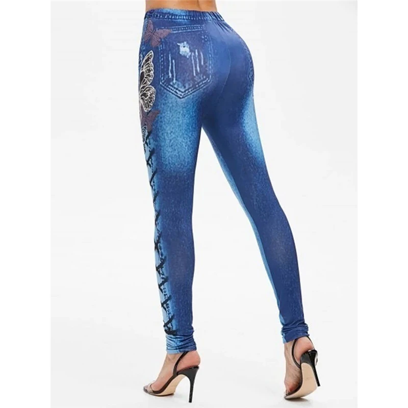 Women Autumn Jeans Leggings Skinny Slim High Elastic Waist Pencil Pants Black Denim Leggings For Women Jeggings Legins 
Women Autumn Jeans Leggings Skinny Slim High Elastic Waist Pencil Pants Black Denim Leggings For Women Jeggings Legins