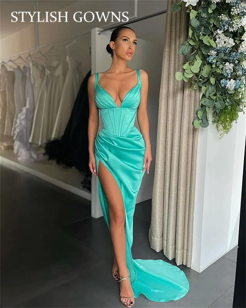 Sexy Sweetheart High Slit Mermaid Satin Evening Gown For Women Prom Dress 2021 Robe De Soiree
Sexy Sweetheart High Slit Mermaid Satin Evening Gown For Women Prom Dress 2021 Robe De Soiree