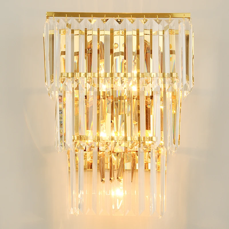 Bedroom Crystal Wall Light Living Room TV Background Corridor Lamp Luxury Post Modern Bedside Wall Lamp Night E14
Bedroom Crystal Wall Light Living Room TV Background Corridor Lamp Luxury Post Modern Bedside Wall Lamp Night E14