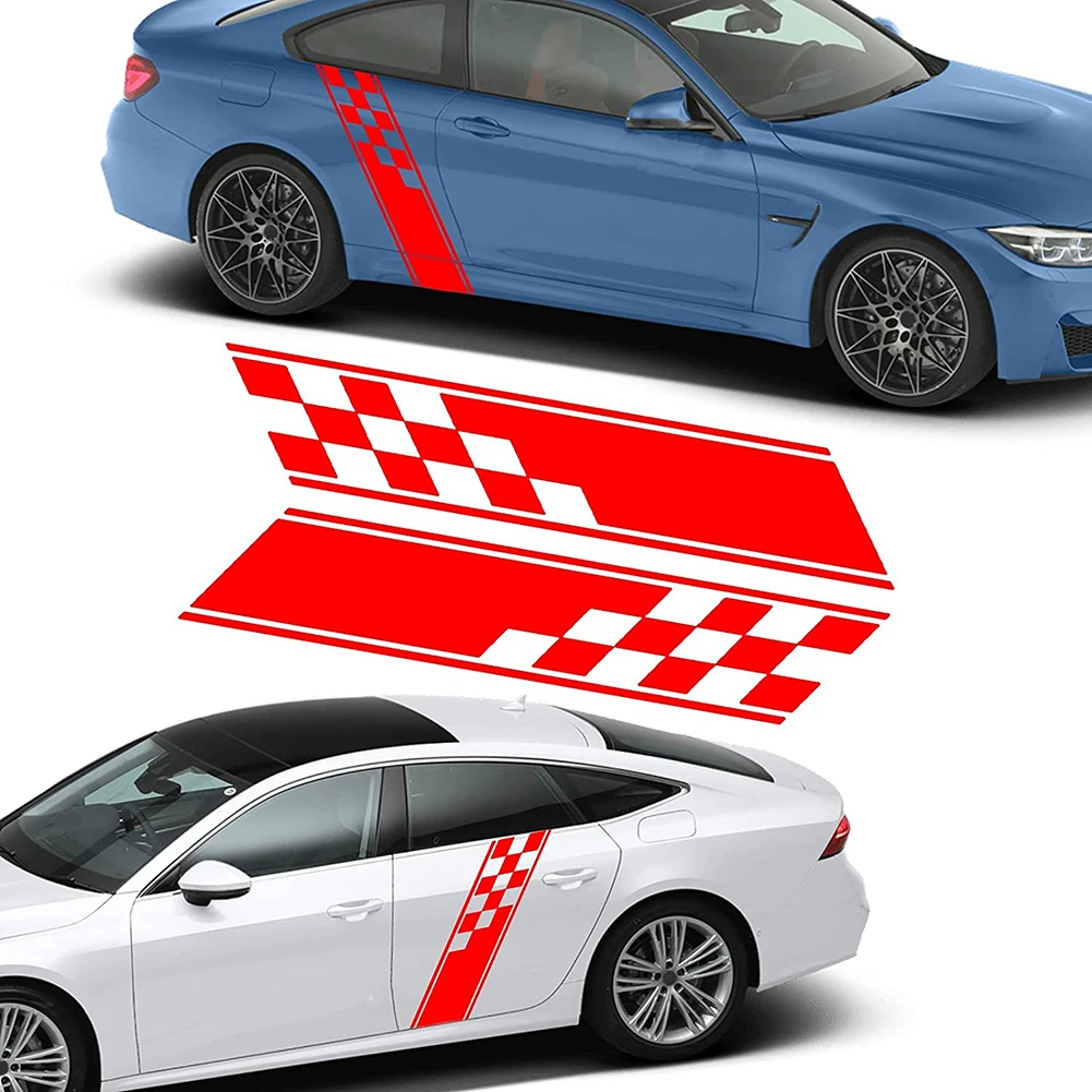 2Pcs Car Sticker Side Hood Fender Decals Sport Plaid Stickers PVC Vinyl Graphics Decor Waterproof Auto Styling Car Accessories
2Pcs Car Sticker Side Hood Fender Decals Sport Plaid Stickers PVC Vinyl Graphics Decor Waterproof Auto Styling Car Accessories