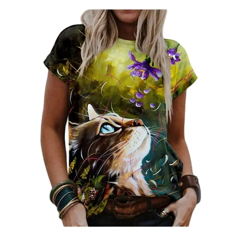 Women's printed T-shirt o-neck short sleeve sexy retro summer new T-shirt 2021
Women's printed T-shirt o-neck short sleeve sexy retro summer new T-shirt 2021