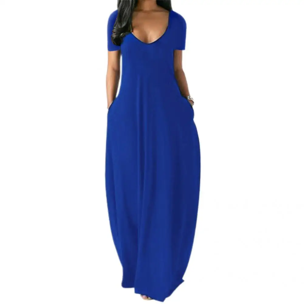 Thin Fashion Deep V-neck Women Long Dress Comfortable Women Dress All Match Streetwear
Thin Fashion Deep V-neck Women Long Dress Comfortable Women Dress All Match Streetwear
