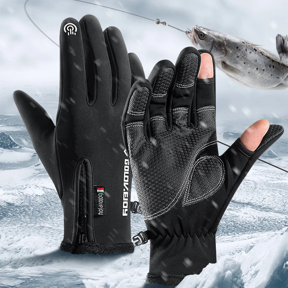Fishing Gloves Winter Warm Touch Screen Gloves 2-Cut Fingers Waterproof Unisex Gloves for Fishing Cycling Running
Fishing Gloves Winter Warm Touch Screen Gloves 2-Cut Fingers Waterproof Unisex Gloves for Fishing Cycling Running