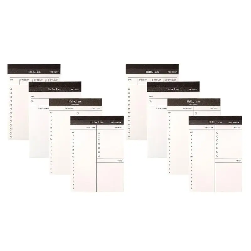 8Pcs Lightweight Paper Portable Detachable Schedule Books Planning Books Office Desktop Notepads (As Shown)
8Pcs Lightweight Paper Portable Detachable Schedule Books Planning Books Office Desktop Notepads (As Shown)