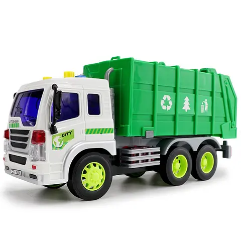 Большой мусоровоз 1/16, контейнер для мусора, Электронная техника и звук, Переработка мусора, игрушечный мусорный автомобиль, имитация инерционного мусоровоза