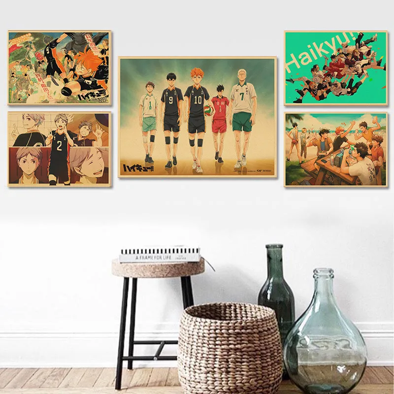 Japanese Classic Anime Haikyuu Kraft Poster for Living Room Bar Stickers Wall Painting Decoration
Japanese Classic Anime Haikyuu Kraft Poster for Living Room Bar Stickers Wall Painting Decoration