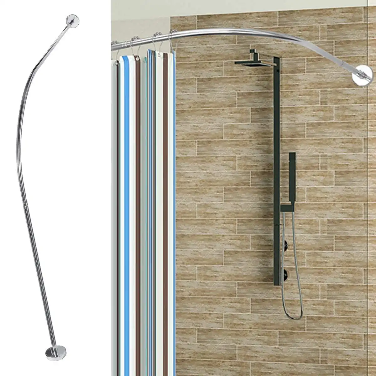 6 Size Extendable Curved Shower Curtain Rod U Shaped 201 Stainless Steel Shower Curtain Poles Punch-Free Bathroom Curtain Rail
6 Size Extendable Curved Shower Curtain Rod U Shaped 201 Stainless Steel Shower Curtain Poles Punch-Free Bathroom Curtain Rail
