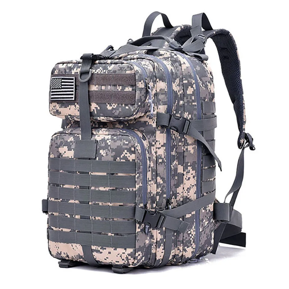 

50L Camouflage Army Backpack Men Military Tactical Bags Assault Molle backpack Hunting Trekking Rucksack Waterproof Bug Out Bag