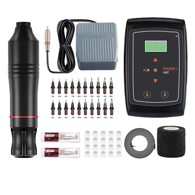 Tattoo Kit Tattoo Power Professional Permanent Makeup Pen Machine with Cartridges Needle Tattoo Accessories
Tattoo Kit Tattoo Power Professional Permanent Makeup Pen Machine with Cartridges Needle Tattoo Accessories