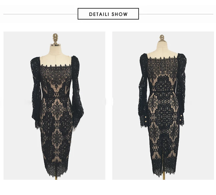 2020 Autumn Korea Slim Pencil High Waist Bodycon Sexy Vestidos Puff Sleeve Black Full Lace Party Dresses
2020 Autumn Korea Slim Pencil High Waist Bodycon Sexy Vestidos Puff Sleeve Black Full Lace Party Dresses