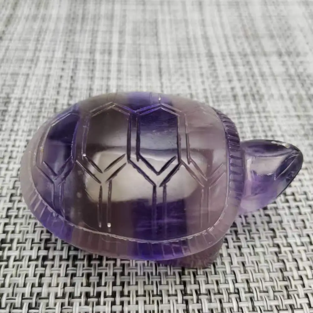 Natural Purple fluorite tortoise carving Fluorite crystal turtle Figurine
Natural Purple fluorite tortoise carving Fluorite crystal turtle Figurine