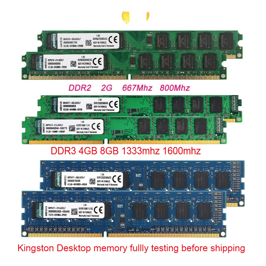Оперативная память Kingston для ПК, ОЗУ для настольного компьютера, PC2 DDR2 2 ГБ 800 МГц PC3 DDR3 2 ГБ 4 ГБ 8 ГБ 1333 МГц 1600 МГц ddr3, оперативная память
Оперативная память Kingston для ПК, ОЗУ для настольного компьютера, PC2 DDR2 2 ГБ 800 МГц PC3 DDR3 2 ГБ 4 ГБ 8 ГБ 1333 МГц 1600 МГц ddr3, оперативная память