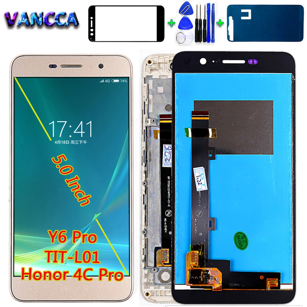 5.0 inch LCD Display For Huawei honor 4c pro TIT-L01 Touch Screen Digitizer Sensor Glass Assembly with Frame Free Tools
5.0 inch LCD Display For Huawei honor 4c pro TIT-L01 Touch Screen Digitizer Sensor Glass Assembly with Frame Free Tools