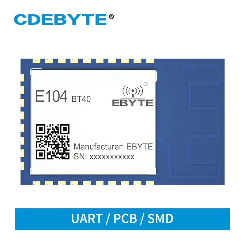 E104-BT40 BLE4.2 SPP3.0 Serial Port to Dual Mode Bluetooth Slave Module Low Power AT Command 3dbm UART PCB Antenna
E104-BT40 BLE4.2 SPP3.0 Serial Port to Dual Mode Bluetooth Slave Module Low Power AT Command 3dbm UART PCB Antenna