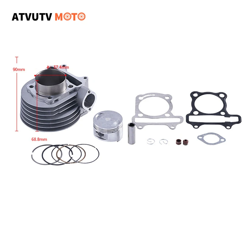 57.4mm Cylinder Kit Cylinder Piston Ring Set For GY6 150cc 157QMJ 1P57QMJ Chinese Scooter Moped ATV Go-Kart
57.4mm Cylinder Kit Cylinder Piston Ring Set For GY6 150cc 157QMJ 1P57QMJ Chinese Scooter Moped ATV Go-Kart