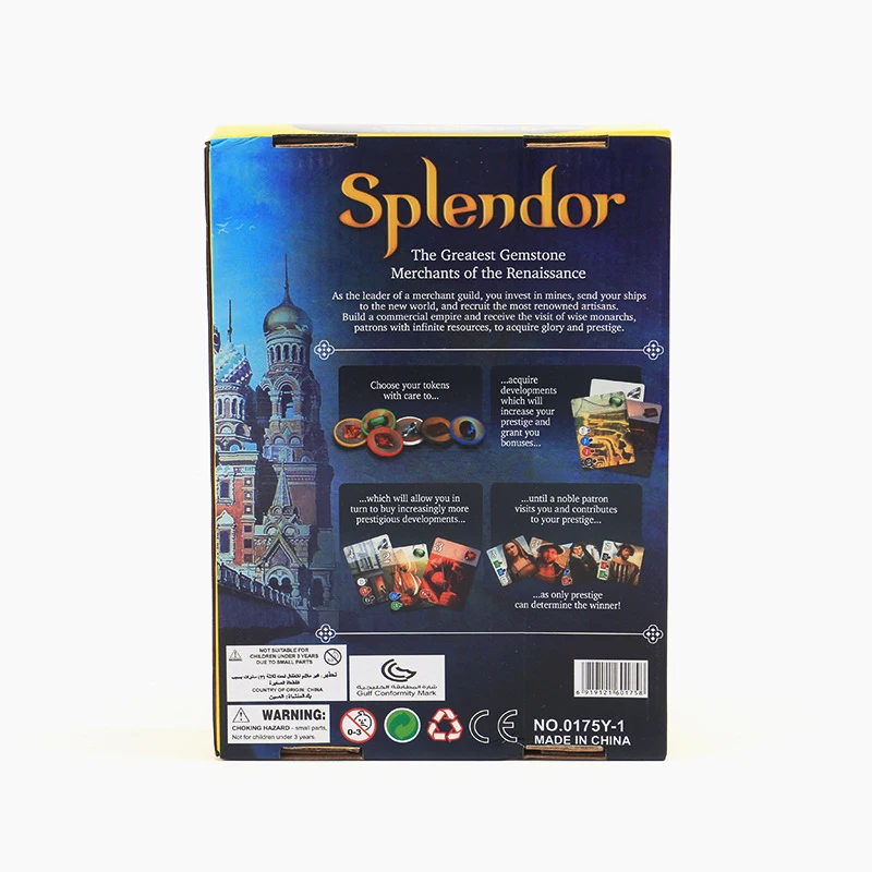 Splendor Board Game English Version Rubber Playmat Parent-child Interaction Adult Financing Family Cards Game
Splendor Board Game English Version Rubber Playmat Parent-child Interaction Adult Financing Family Cards Game
