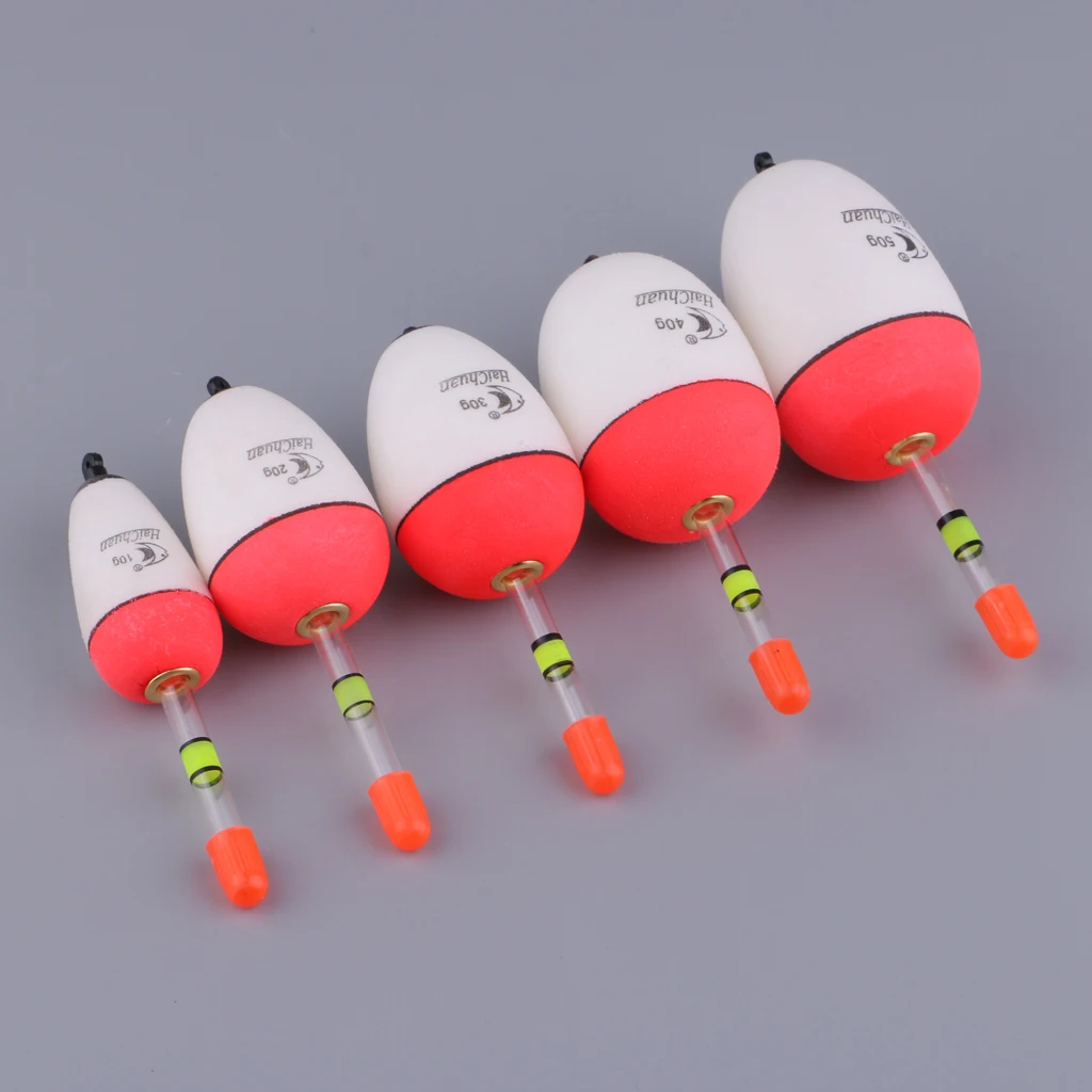 5pcs Luminous Fishing Bobbers EVA Foam Float Fishing Floats 10g-100g Higher Buoyancy For Sea Night Fishing
5pcs Luminous Fishing Bobbers EVA Foam Float Fishing Floats 10g-100g Higher Buoyancy For Sea Night Fishing